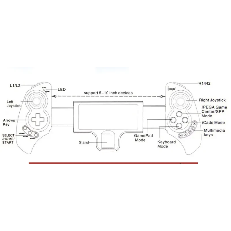 Eat chicken artifact wireless Bluetooth mobile phone tablet stretching game handle Jedi survival PG-9023