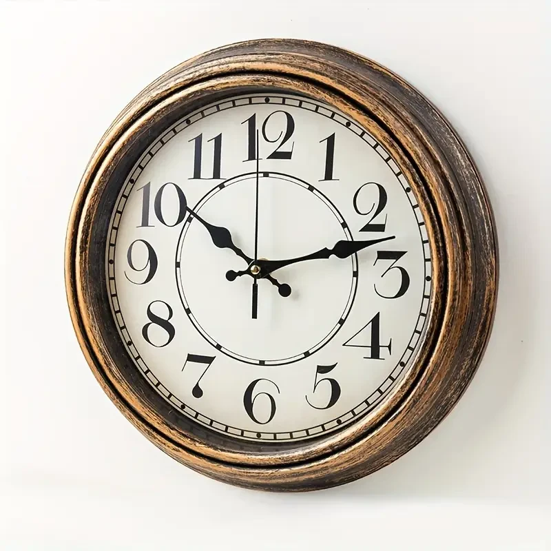 Elegant 29.97cm Vintage Bronze Wall Clock