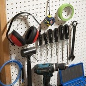 Peg Board Hooks Slat Wall Shelf Hanger Garage Organiser Display