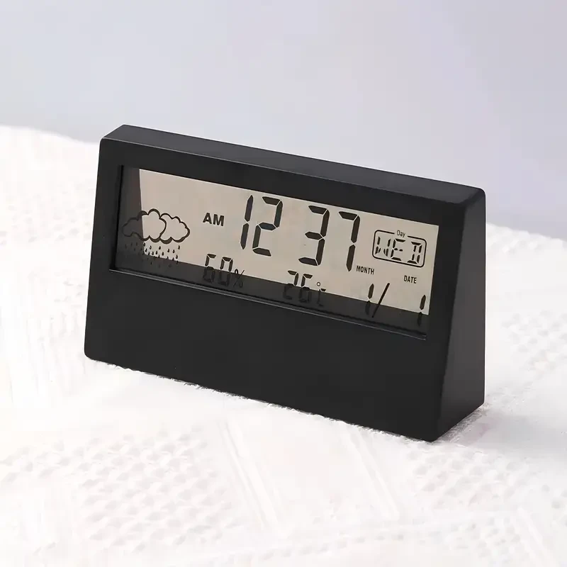 Silent LED Digital Clock with Weather