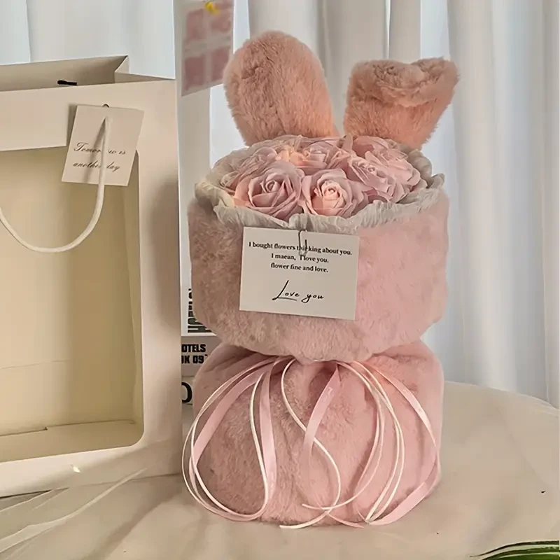 1pc Rabbit Rose Simulation Flowers