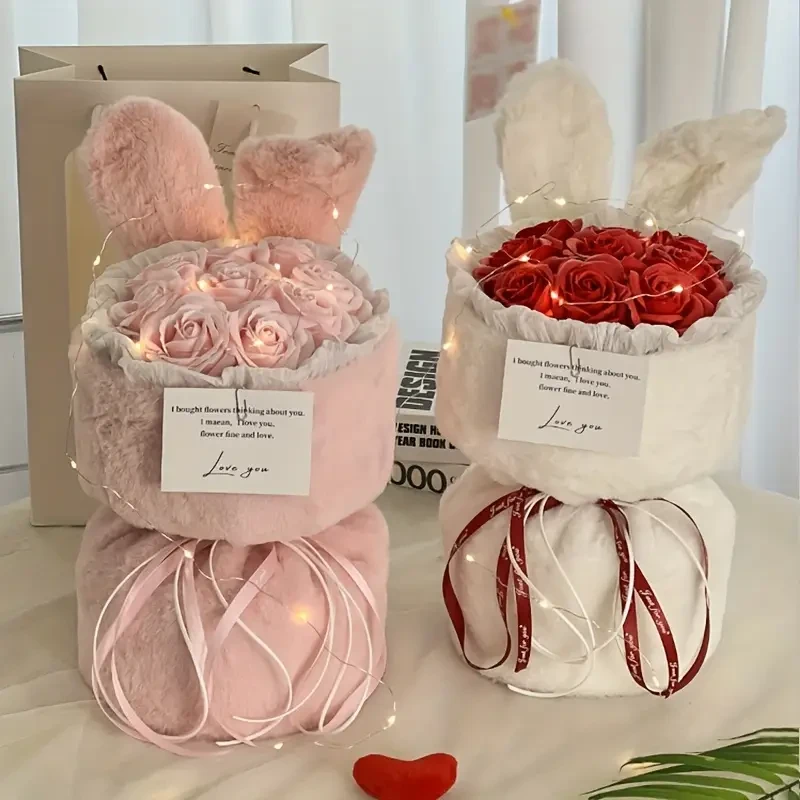 1pc Rabbit Rose Simulation Flowers