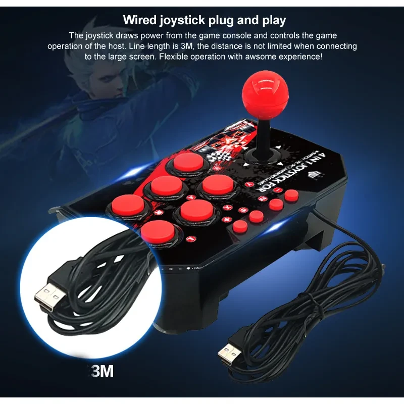 Switch Handle 4 In 1 Wired Game Handle Accessories