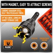 15pc Magnetic Hex Nut Driver Set 1/4" Shank SAE & Metric Power Drill Bit