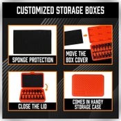 15pc Magnetic Hex Nut Driver Set 1/4" Shank SAE & Metric Power Drill Bit