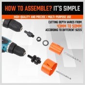 16Pcs Hole Saw Set Metal Wood Cutting High Speed Wood PVC Plastic Cutter