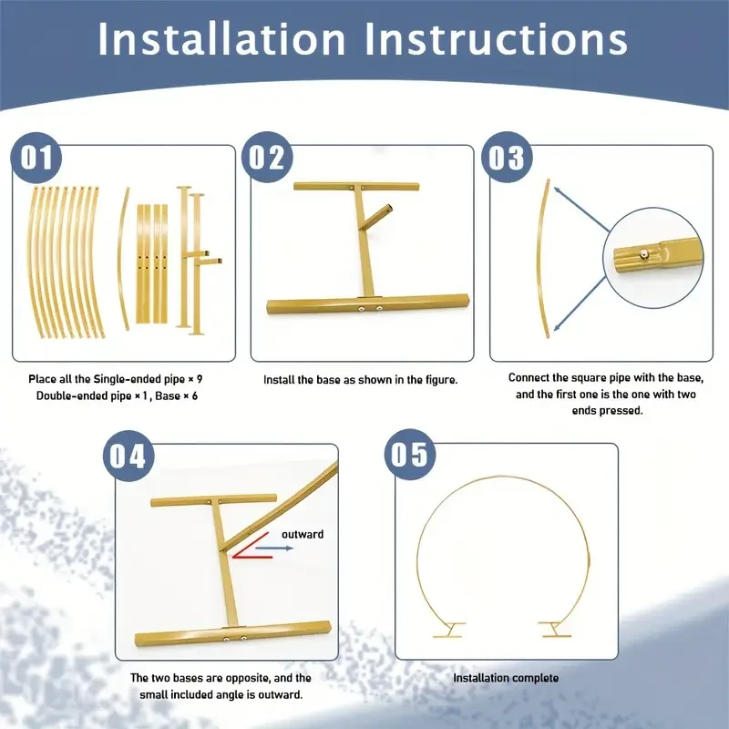 Elegant Metal Wedding Arch Stand with Lush Floral Decor