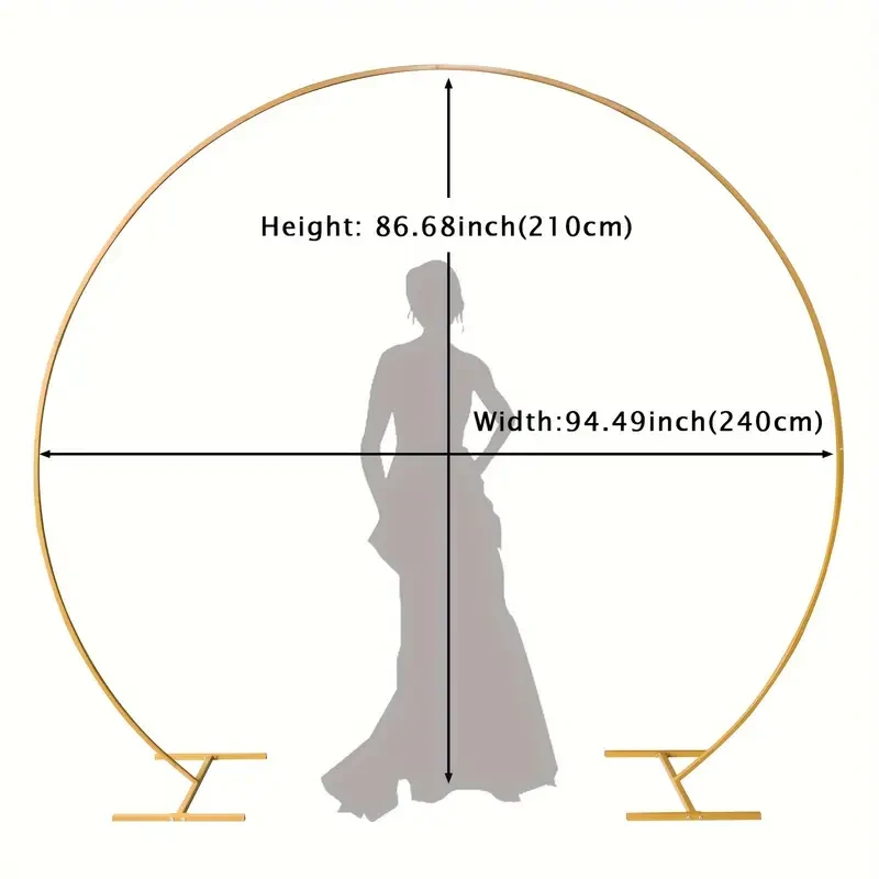 Elegant Metal Wedding Arch Stand with Lush Floral Decor