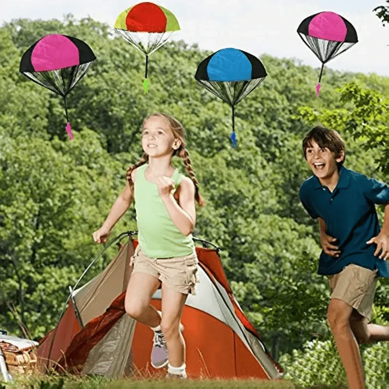 10pcs Tangle-Free Parachute Toys for Youngsters