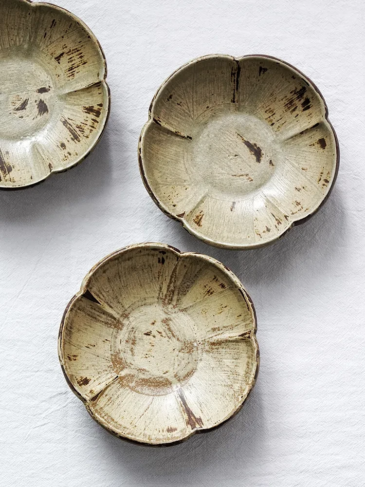 Handmade Pottery Clay Creative 5-inch Snack Seasoning Dish