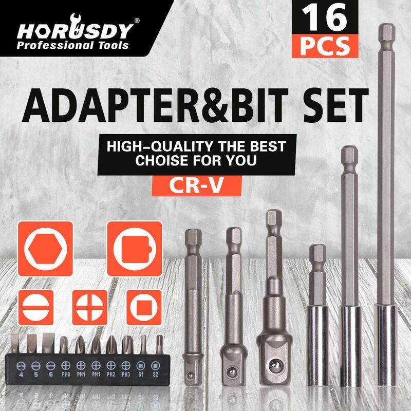 HORUSDY Socket Adapter Hex Shank Magnetic Extension Screw Driver Bits