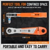 HORUSDY 1/4" Mini Ratchet Wrench Quarters Screwdriver Bits Set
