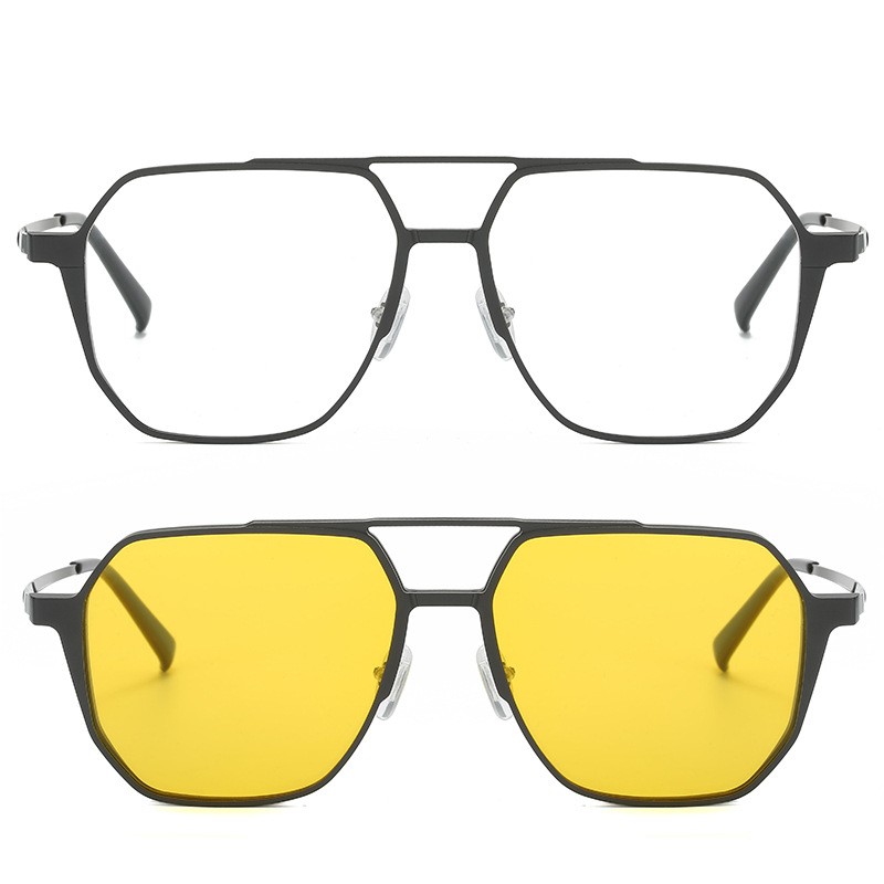 Driving Men's Three-in-one Magnetic Aluminum Magnesium Glasses