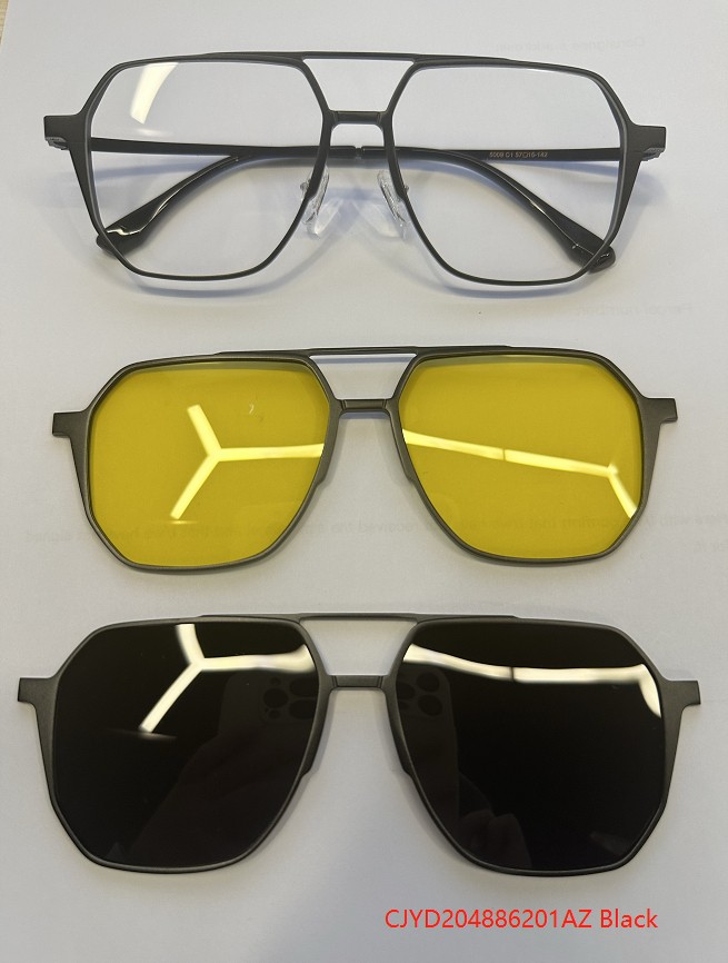 Driving Men's Three-in-one Magnetic Aluminum Magnesium Glasses