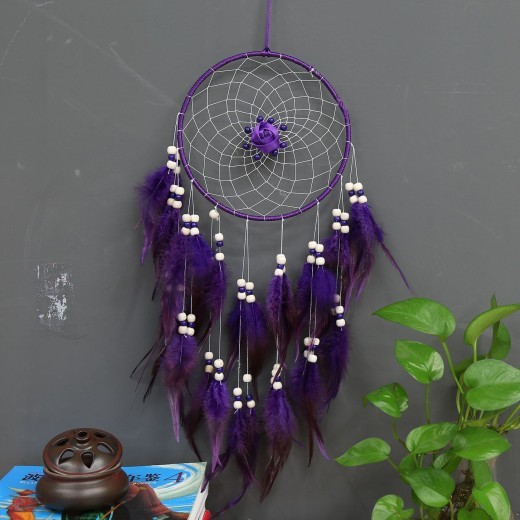 Purple Rose Dream Catcher