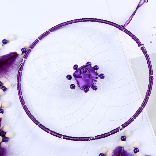 Purple Rose Dream Catcher