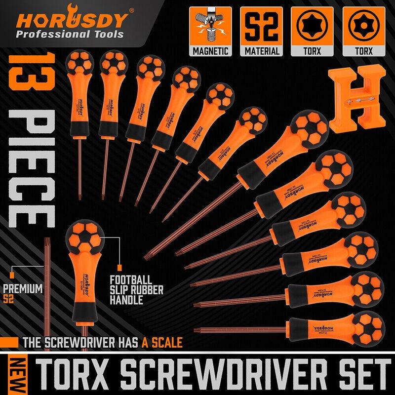 HORUSDY Magnetic Torx Screwdriver Set T5-T40