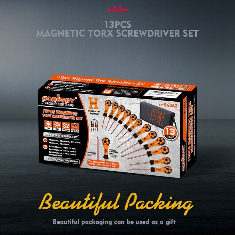 HORUSDY Magnetic Torx Screwdriver Set T5-T40