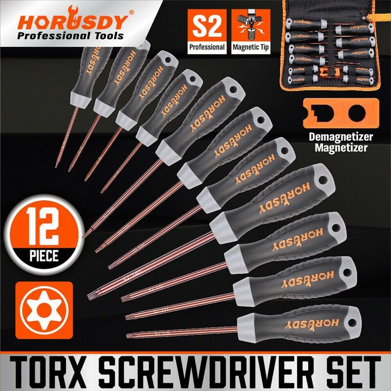 HORUSDY Torx Screwdriver Set Magnetic T6 - T40