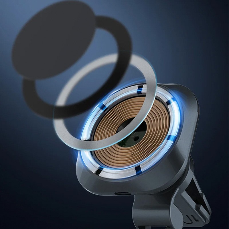 30W Magnetic Wireless Car Charger Air Vent Stand - Fast Charging Phone Holder for iPhone 12, 13, 14, 15 Pro Max Mini