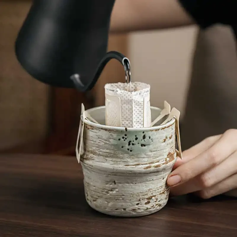 Vintage Ceramic Nostalgic Gourd Hand Held Cup