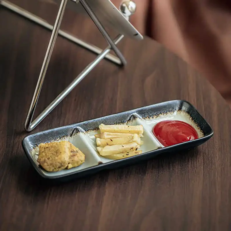 Household Korean Barbecue Ceramic Seasoning Plate