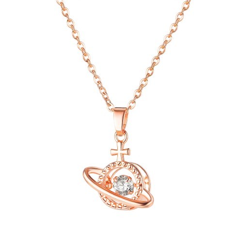 Cross Rose Gold Plated Clavicle Chain