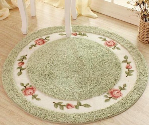 Pastoral Rose Round Carpet Floor Mat