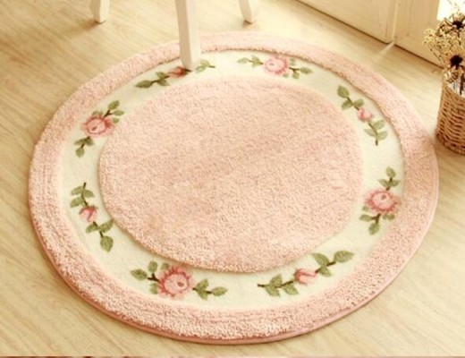 Pastoral Rose Round Carpet Floor Mat