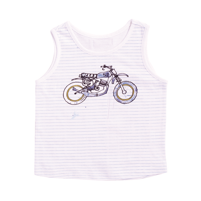 Singlet Motorbike Print