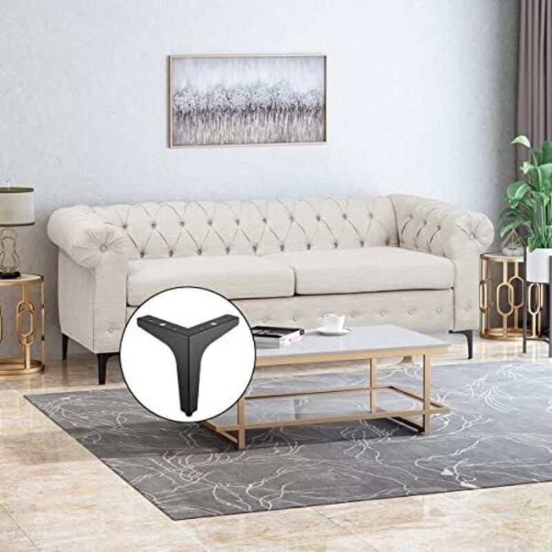 Metal Sofa Chair Table Furniture Legs 4pcs Set Black