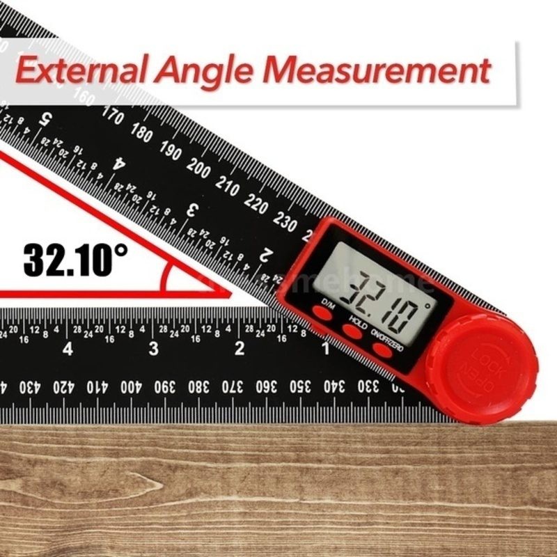 2 in 1 Electronic Digital Angle Finder Ruler