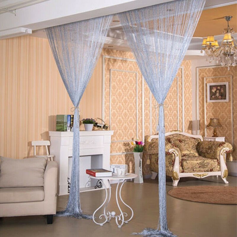 Door Curtain Divider Silver