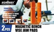 HORUSDY 2pcs Universal Vice Jaw Magnetic Reversible Pads