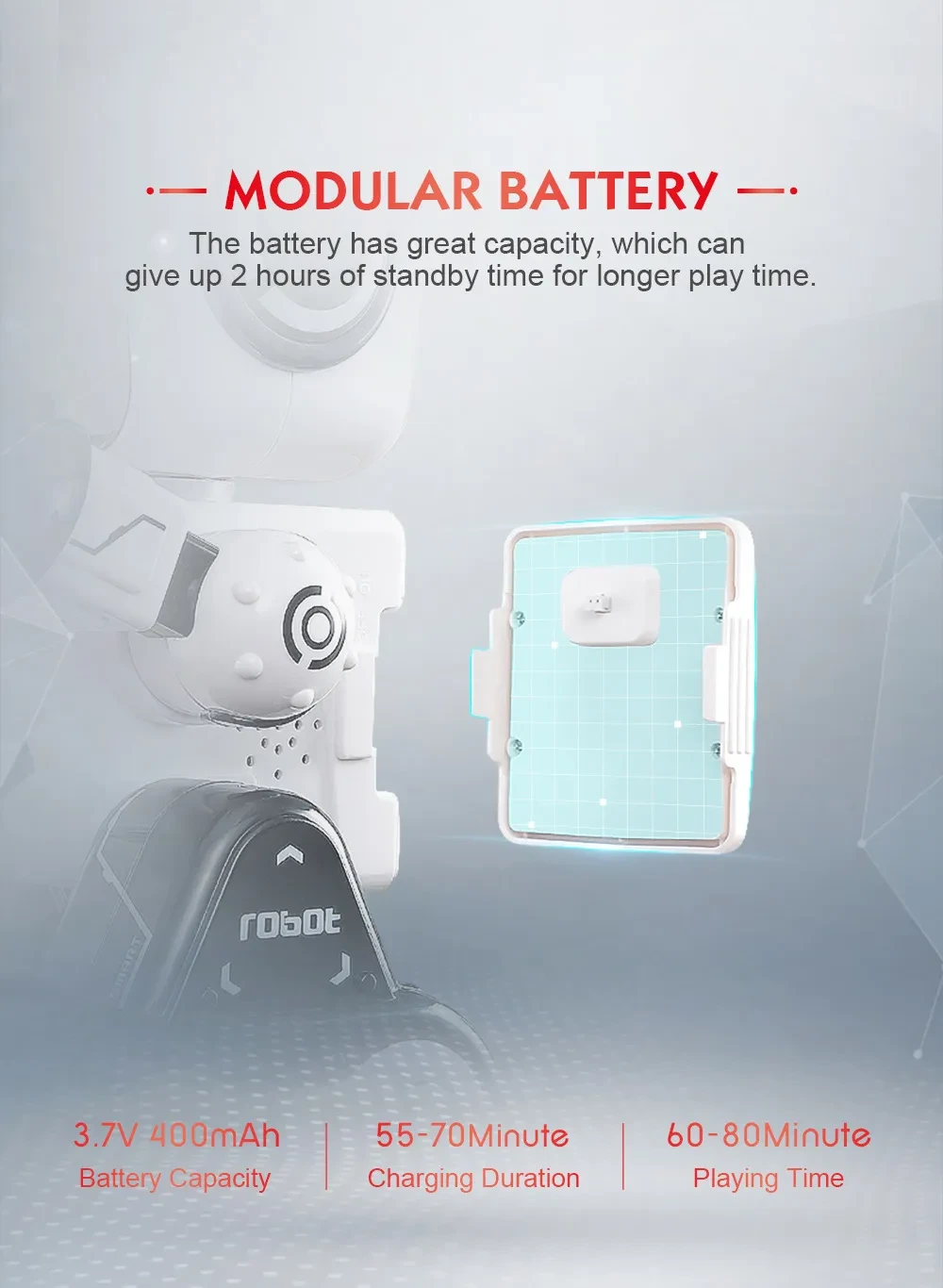 Red Intelligent Remote Control Robot