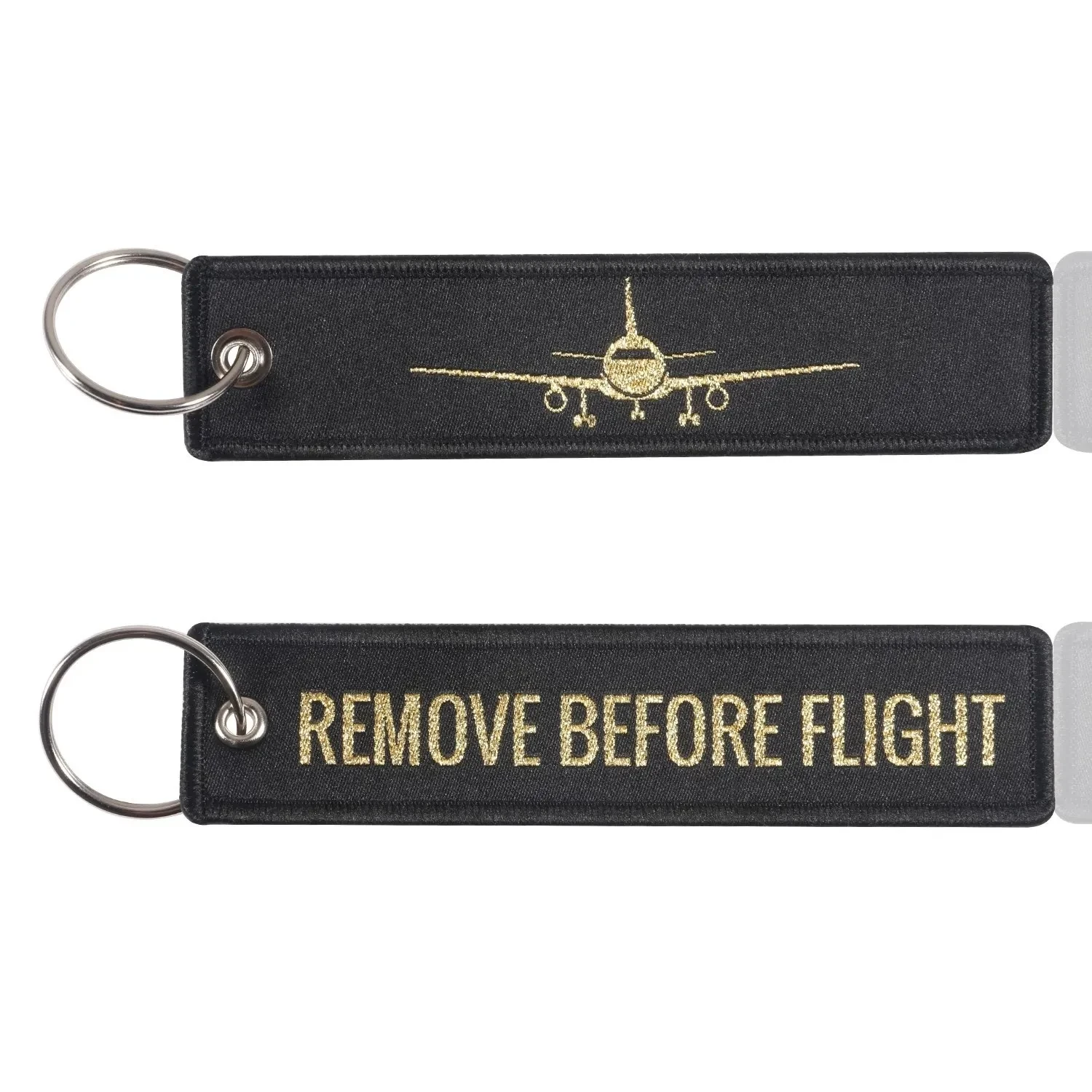 Aviation Gift Keychain Woven Gold Thread