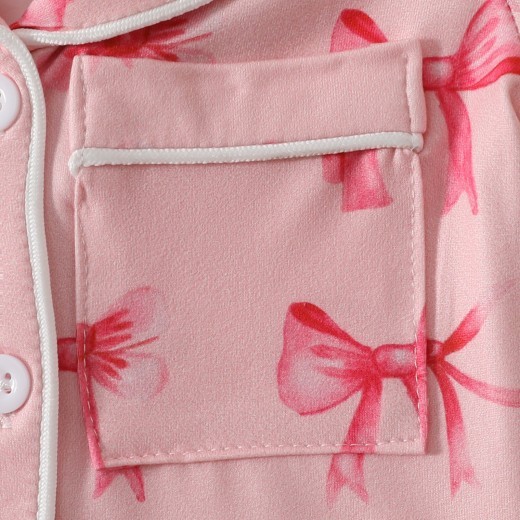 Printed Fashion Personalized Girls' Bow Jumpsuit