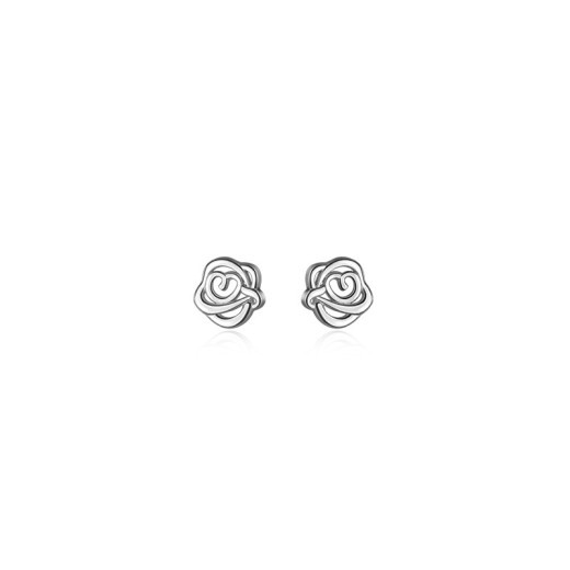 Silver Gift Giving Petite Rose Stud Earrings