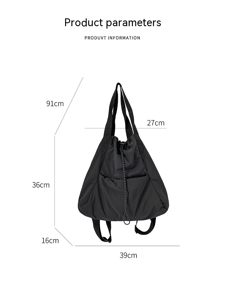 Women's Casual Korean Version Drawstring Tote Bag