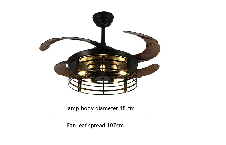 Industrial Wind Integrated American Retro Fan Lamp