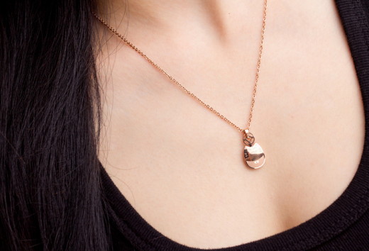 Lucky Little Chinchilla Rose Gold Plated Titanium Steel Necklace