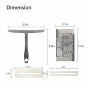 13pcs Understring Radius Gauge Guitar Bass Setup Luthier Tools Kit