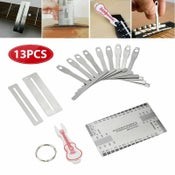 13pcs Understring Radius Gauge Guitar Bass Setup Luthier Tools Kit