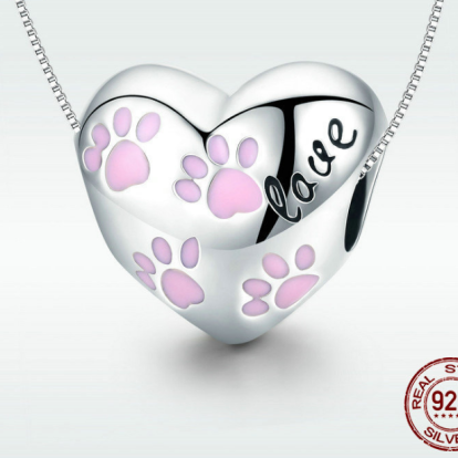 S925 cute pet imprint pendant