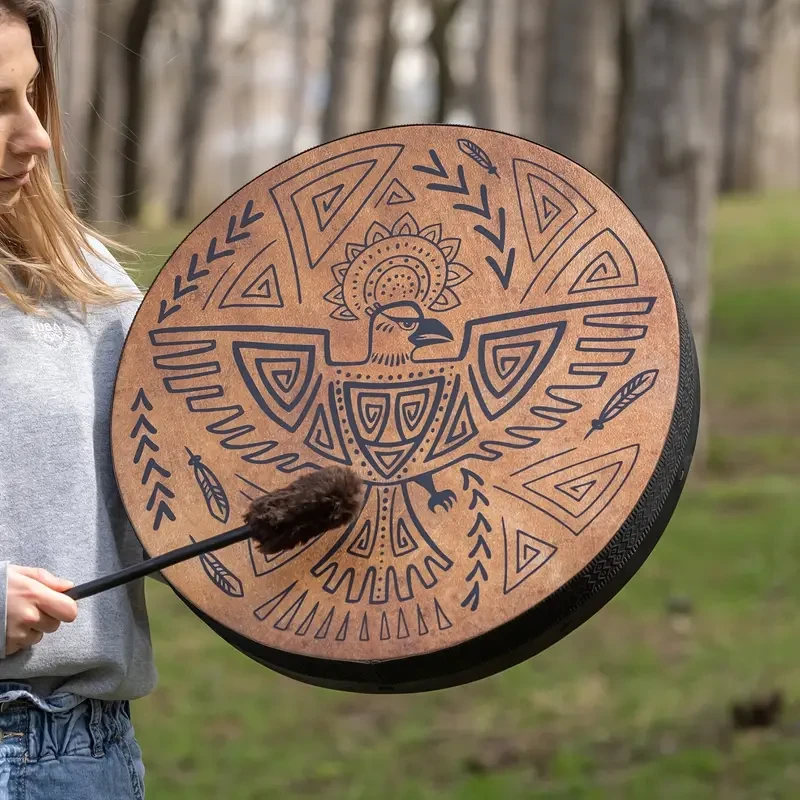 VMONKE 10-Inch Sacred Shamanic Bird Hand Drum Kit