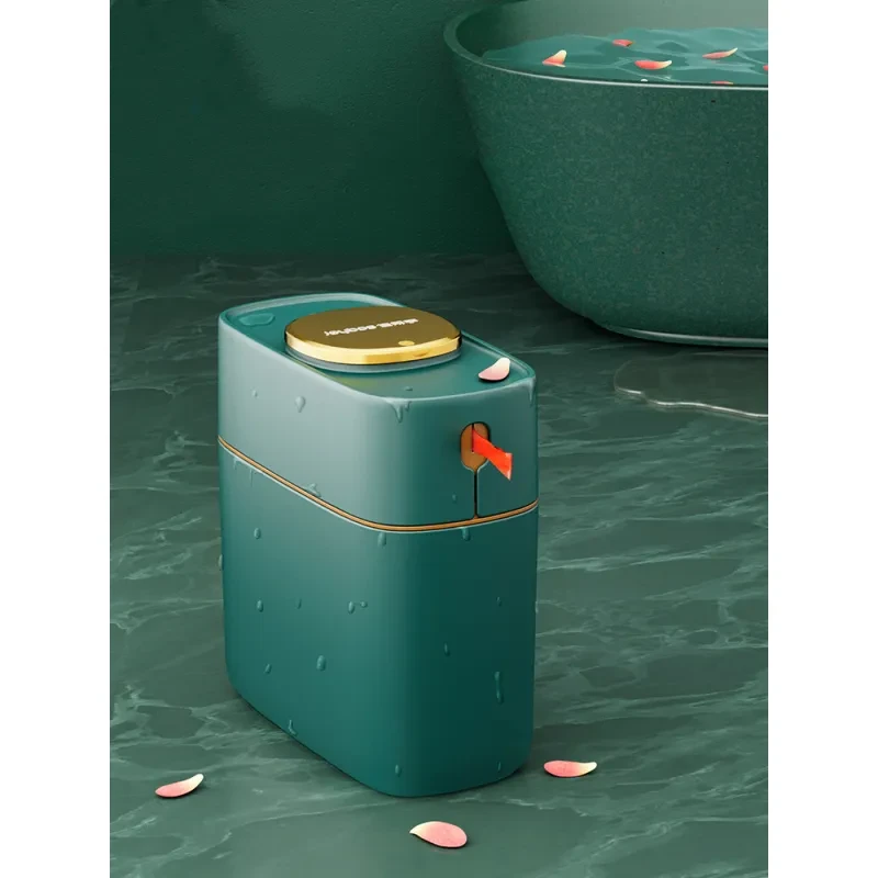 Light Luxury Bedroom With Lid Large Capacity Automatic Packing Trash Can