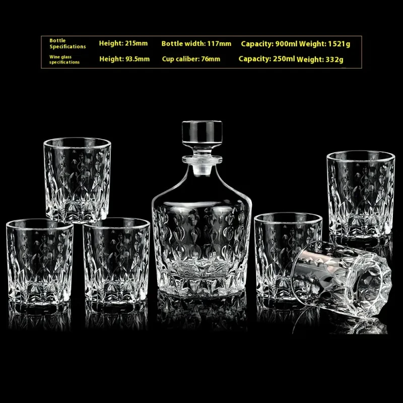 Whiskey Imported Wine Suit 1 Pot 6 Cups Mild Luxury Retro