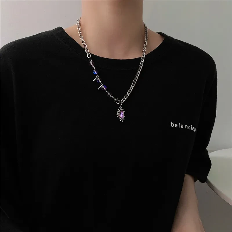 Color Bead Stitching, Light Luxury, Niche Cold Wind Personality Temperament Pendant