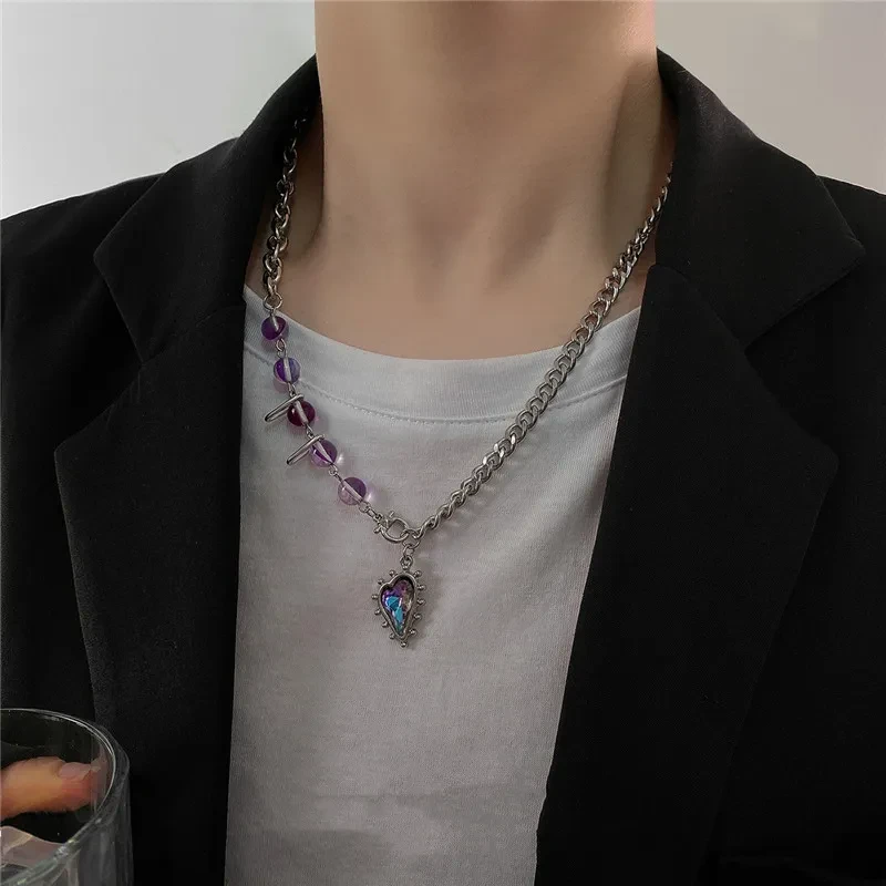 Color Bead Stitching, Light Luxury, Niche Cold Wind Personality Temperament Pendant