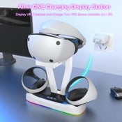 PS5 VR2 Controller Charging Dock Headset Stand,Wireless Charging Station